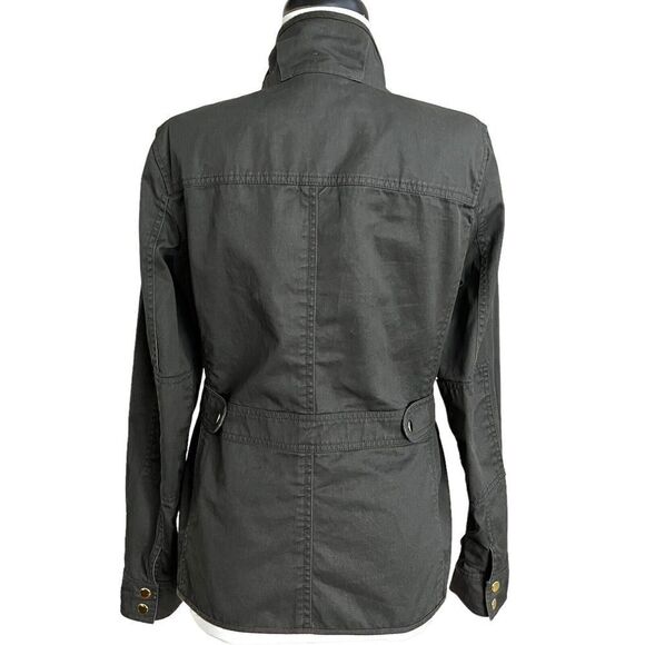 J Crew Downtown Field Chore Jacket XS Mossy Brown Barn Waxed Cotton Preppy - Picture 6 of 16